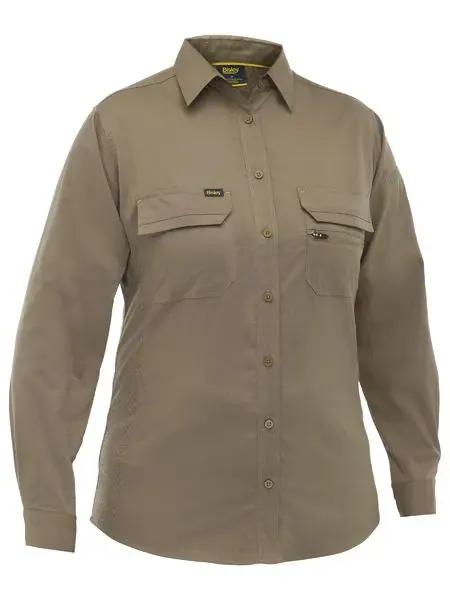 Bisley Women's X Airflow Stretch Ripstop Work Shirt BL6490 Bisley Workwear